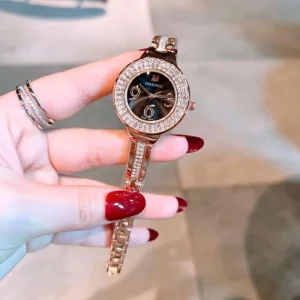 Premium Swarovski Diamond Watch Rose Gold For Women (SUP227)