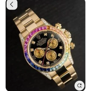Stylish Rolex Rainbow Watch Rose Gold For Men (SUP79)