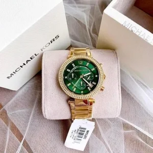 Premium Michael Kors Watch Gold Green For Women (SUP235)