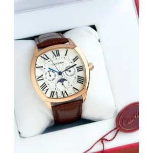 Stylish Cartier Slim Leather Watch For Men (SUP96)