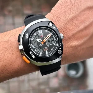 Stylish Citizen Watch Silver Black For Men (SUP09)