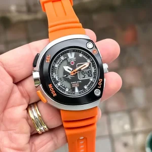 Stylish Citizen Watch Silver Orange For Men (SUP10)