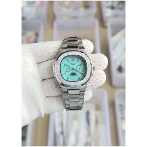 Stylish Patek Philippe Nautilus Watch Silver Tiffany For Men (SUP113)