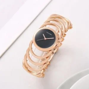 Premium Calvin Klein Watch Rose Black For Women (SUP165)