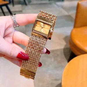 Premium Guess Diamond Watch Additional Gold For Women (SUP167)