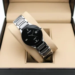 Premium Rado Jubile Watch Black Silver For Women (SUP188)