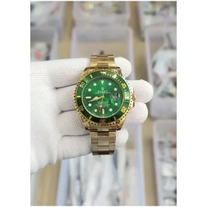 Stylish Rolex Oyster Perpetual Watch Submarine Gold Green For Men (SUP40)