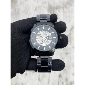 Stylish Armani Exchange Skeleton Watch Dial Automatic For Men (SUP51)