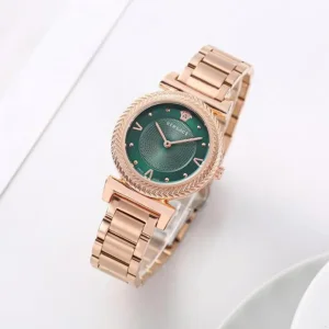 Premium Versace Watch Rose Gold Green For Women (SUP222)